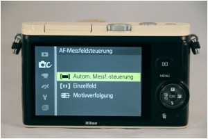Zwischen drei Autofokus-Messmethoden können Sie bei der Nikon 1 wählen 